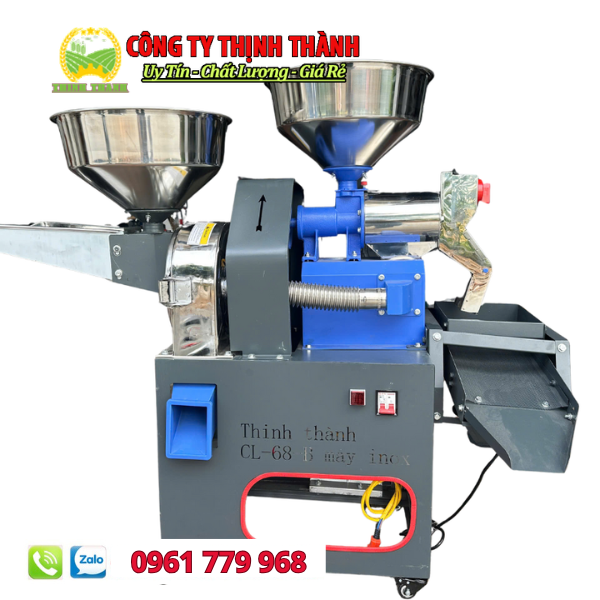 Máy Xát Gạo 3 Chức Năng Thịnh Thành CL68 2 Đầu Inox